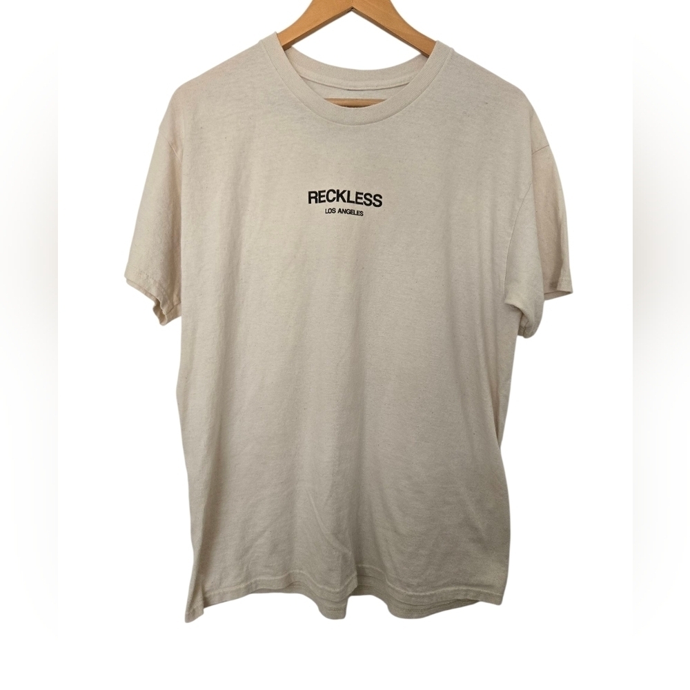 Reckless Cream T-Shirt Size Youth Large